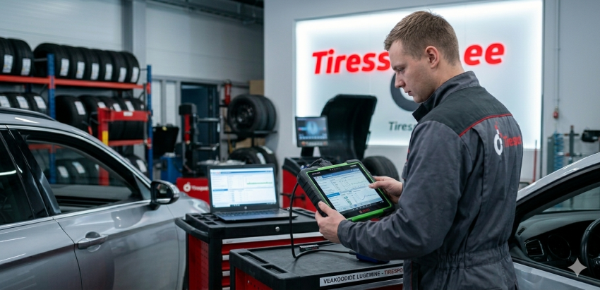 Professionaalne autodiagnostika ja veakoodide lugemine Tirespot P&auml;rnu esinduses